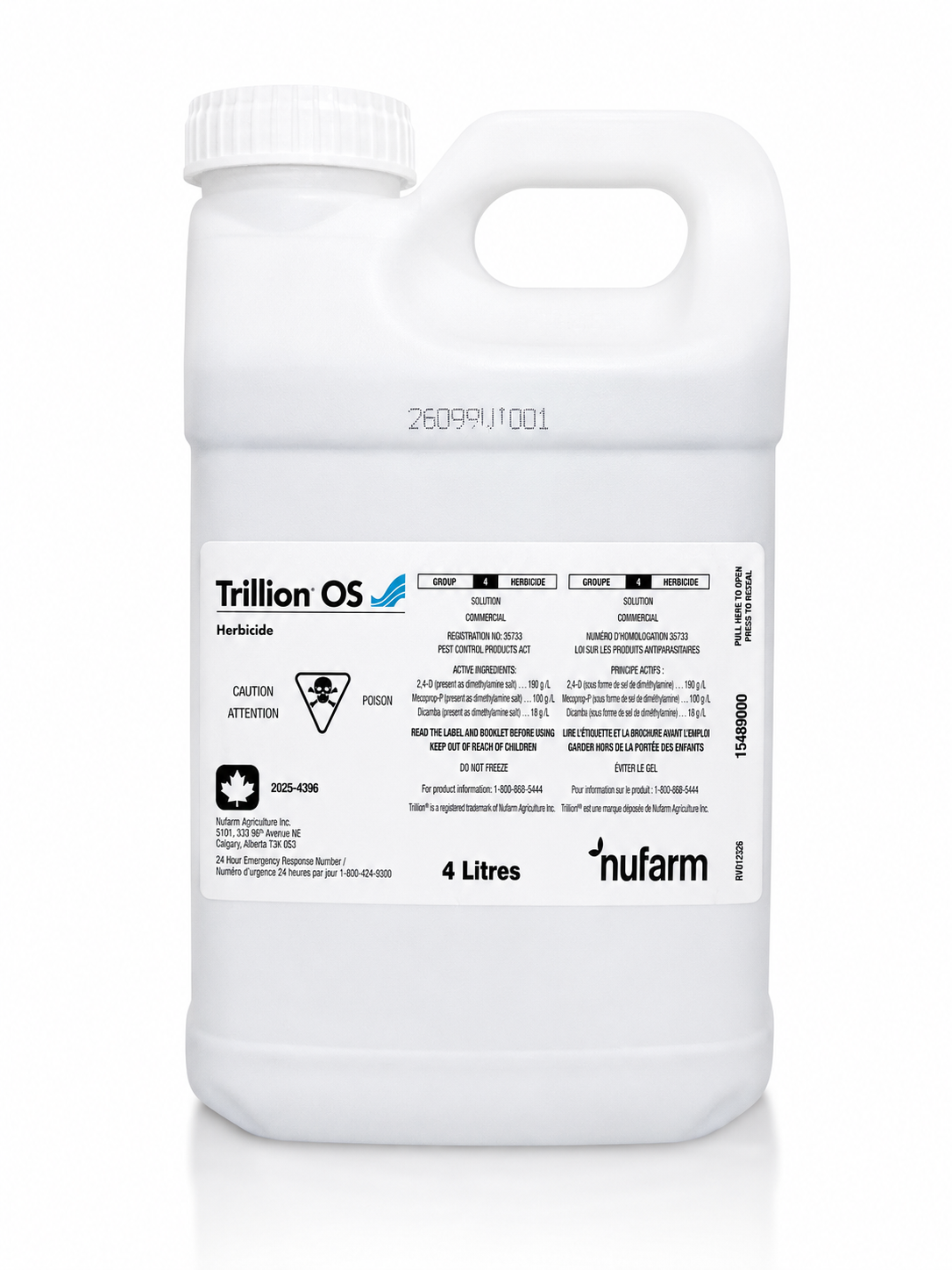 Trillion Herbicide 4L — Professional Broadleaf Weed Killer (PAR3 Equivalent)