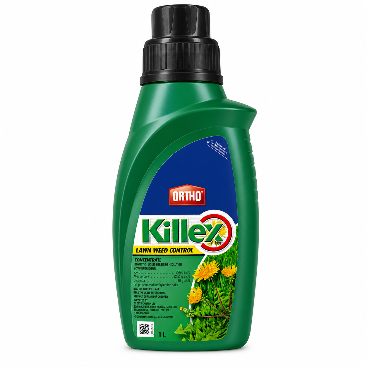 Ortho Killex Lawn Weed Control 1L – Concentrate Weed Killer for Dandelion & Clover